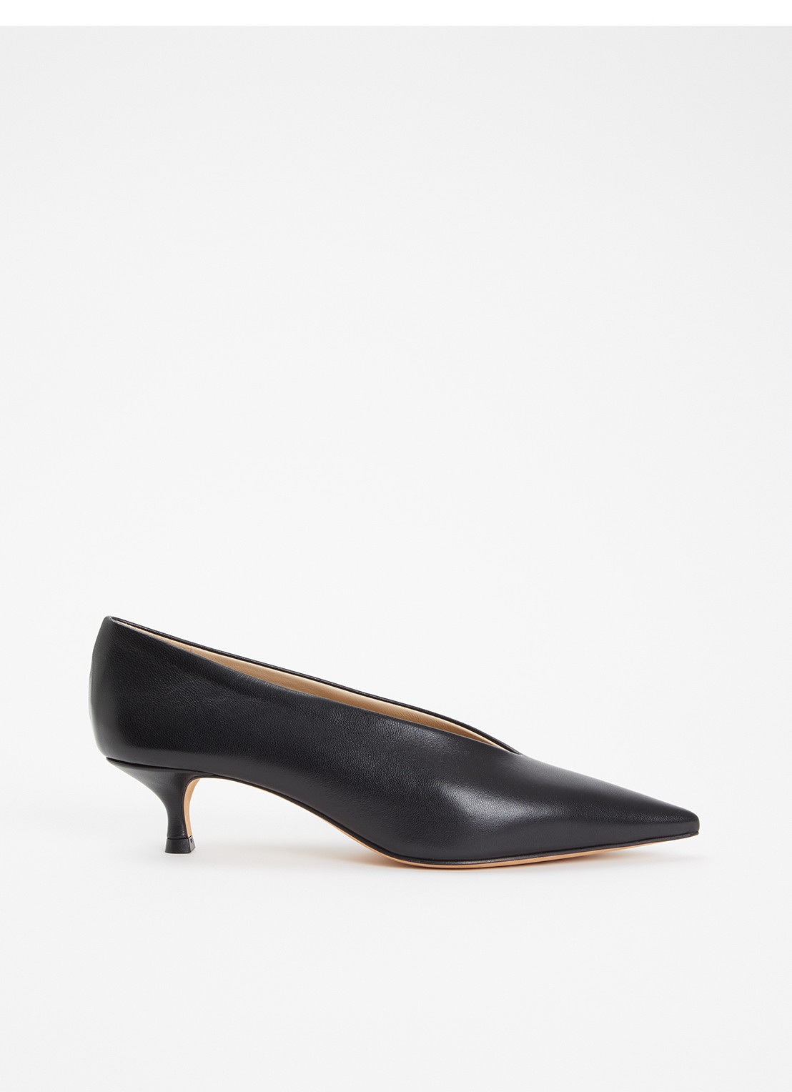 Le Monde Béryl Babouche pump van leer - voorkant zwart