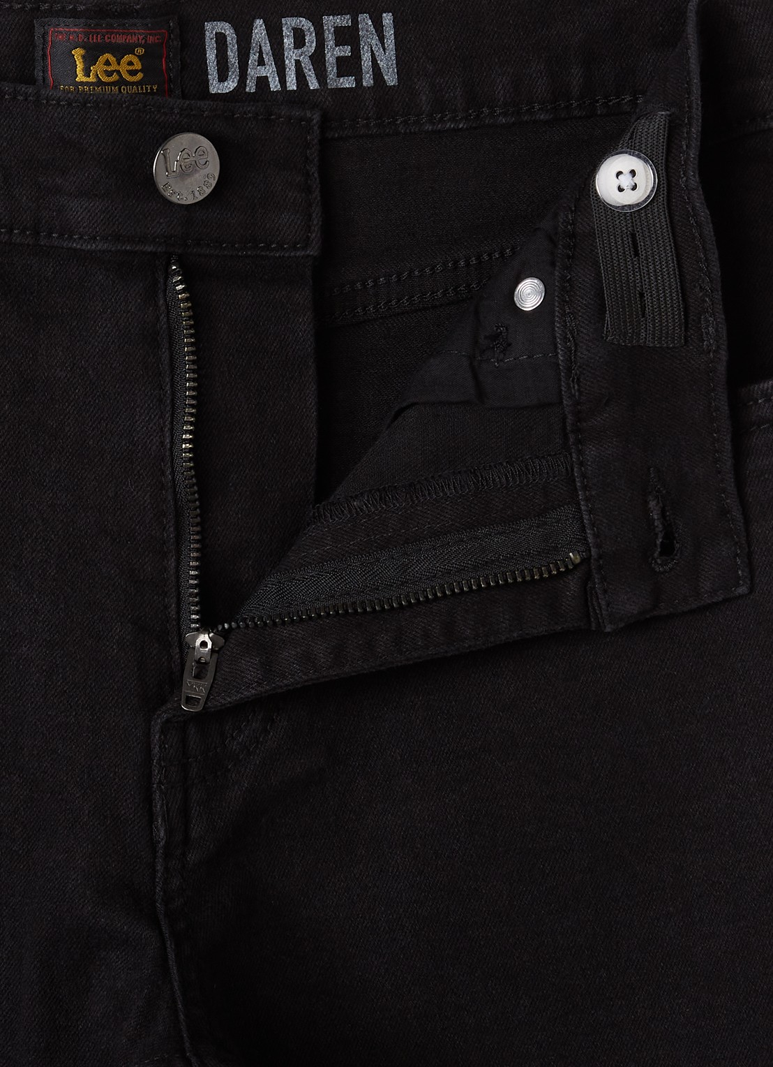 LEE Darren straight leg jeans met stretch - detail 3 zwart