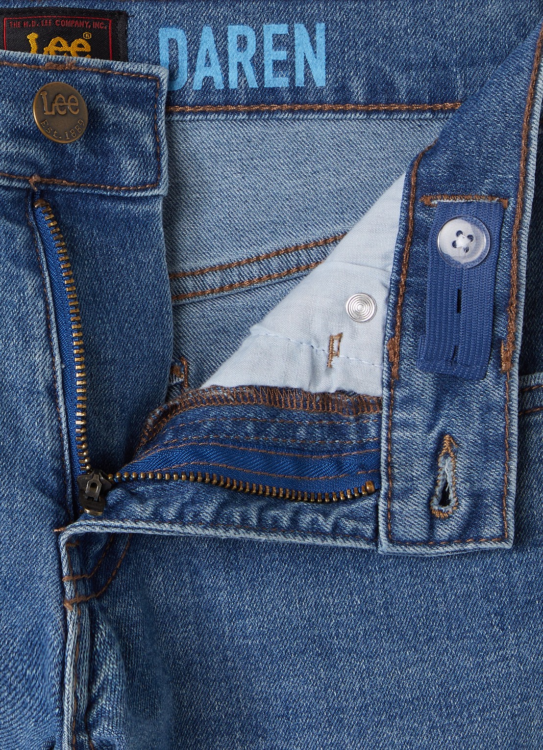 LEE Darren straight leg jeans met stretch - detail 3 indigo