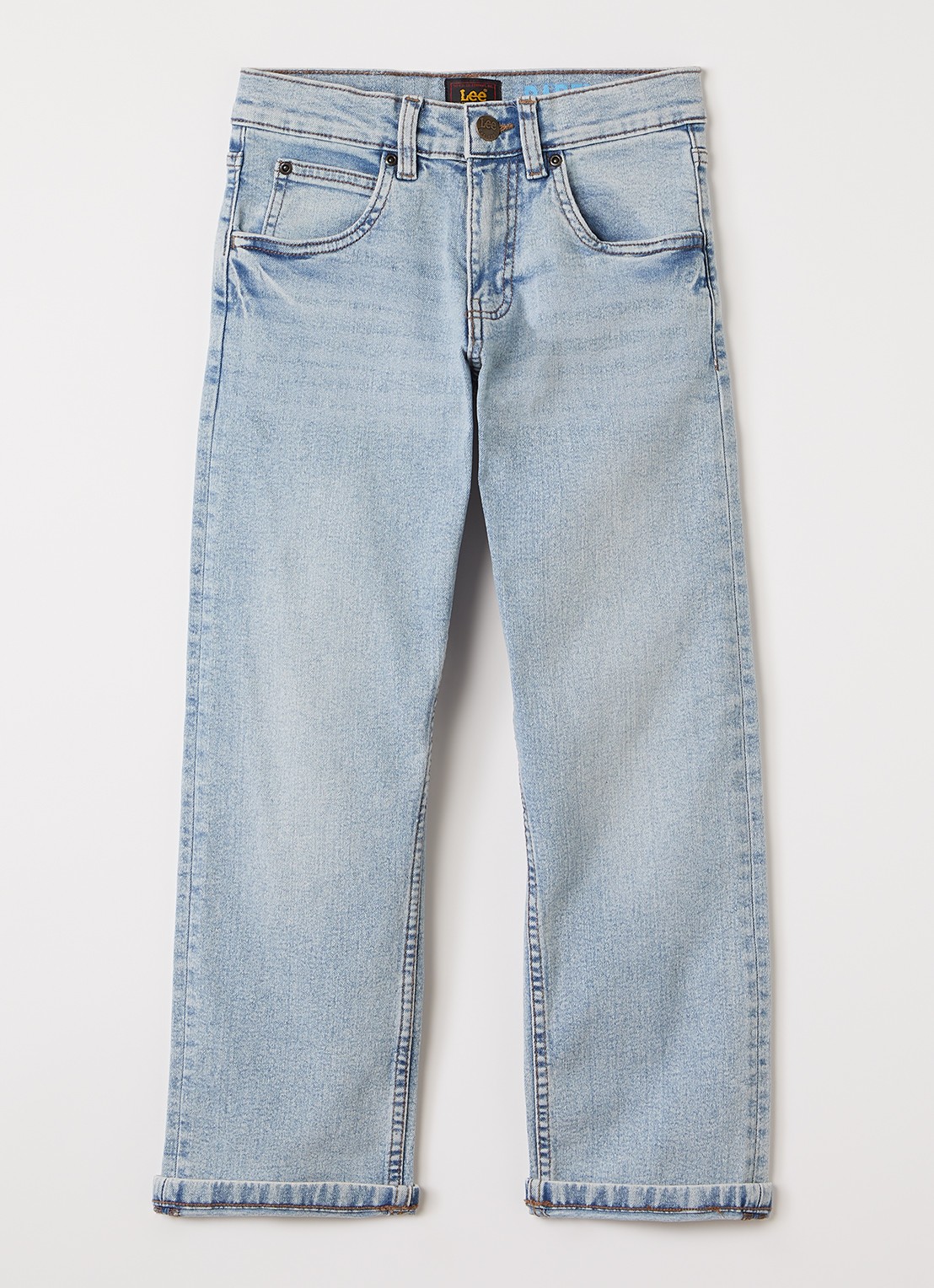 LEE Darren straight leg jeans met stretch - voorkant 2 lichtblauw