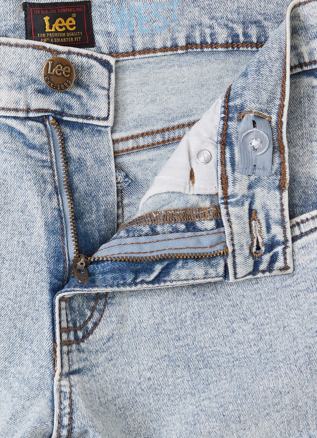 LEE West straight leg jeans met stretch - detail 3 indigo