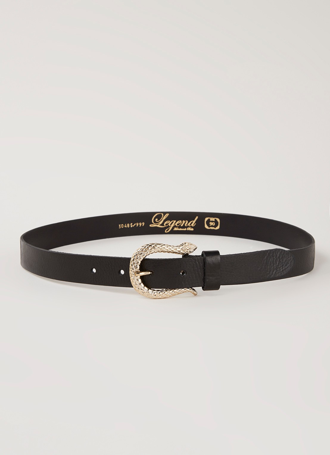 Legend Riem van leer - voorkant 2 donkerbruin