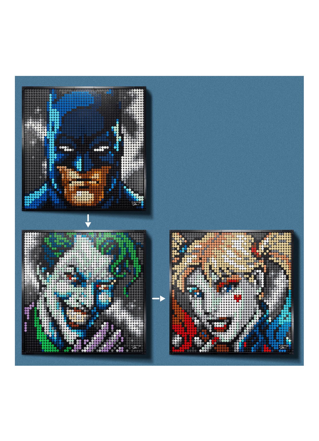 LEGO Art Jim Lee Baan Collectie Poster set - 31205 - detail 5 blauw