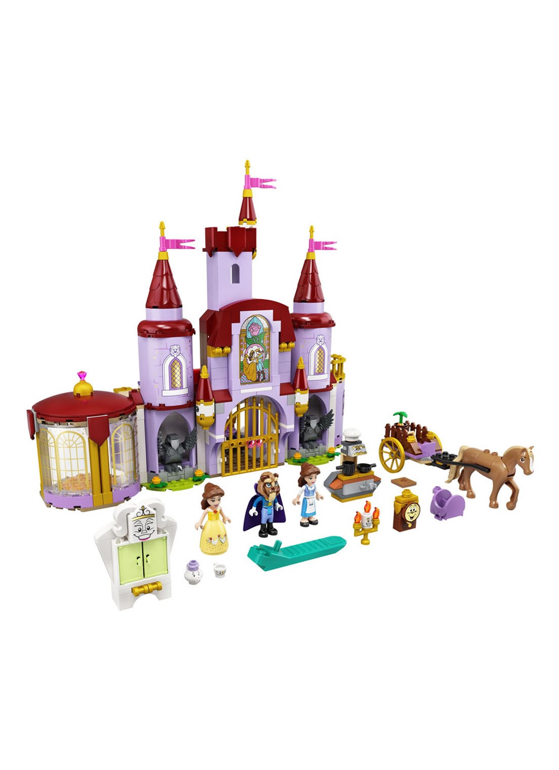 LEGO Belle en het Beest kasteel - 43196 - voorkant 2 lila
