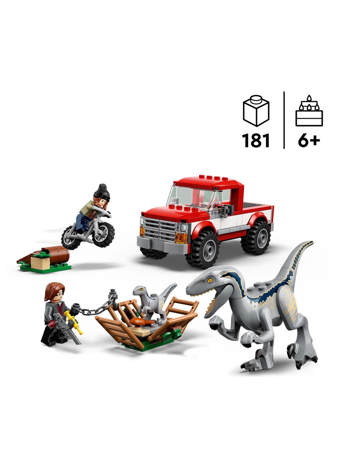 LEGO Blue & Beta velociraptorvangst - 76946 - detail 4 multicolor