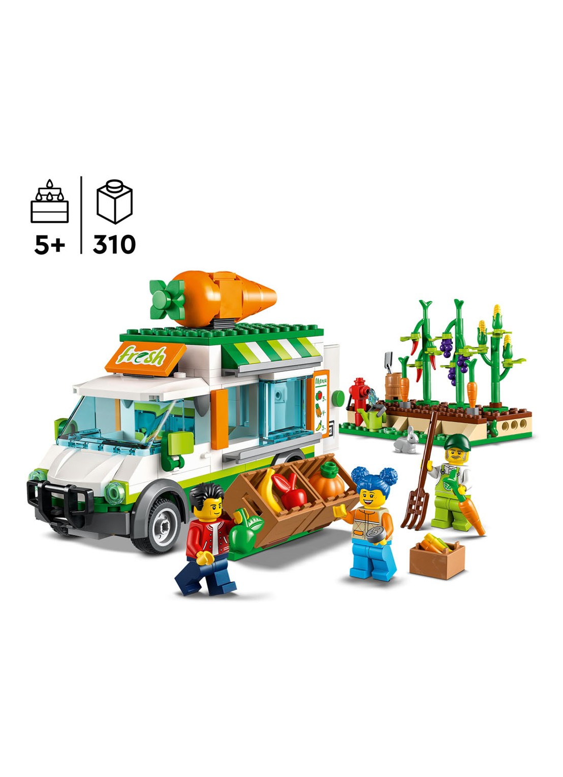 LEGO Boerderij boerenmarkt wagen - 60345 - detail 4 multicolor