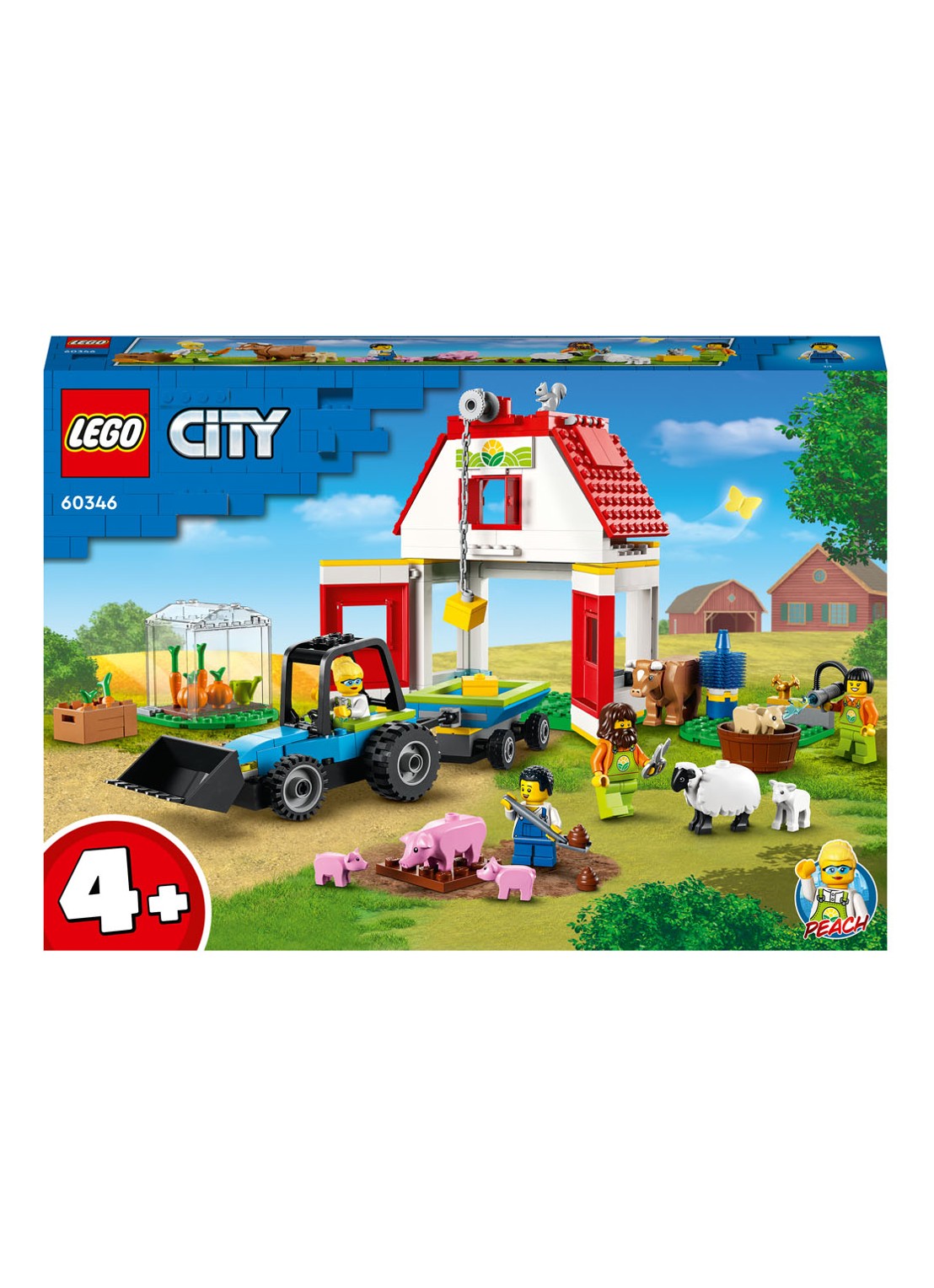 LEGO Boerderij schuur en boerderijdieren - 60346 - voorkant 6 multicolor