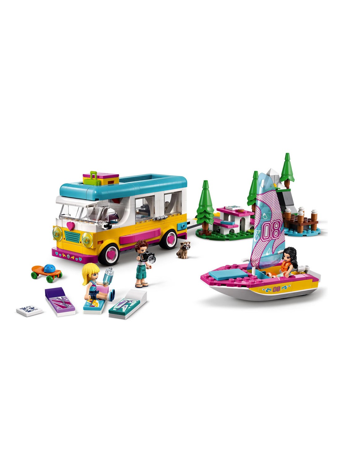 LEGO Boscamper en zeilboot - 41681 - detail 2 multicolor