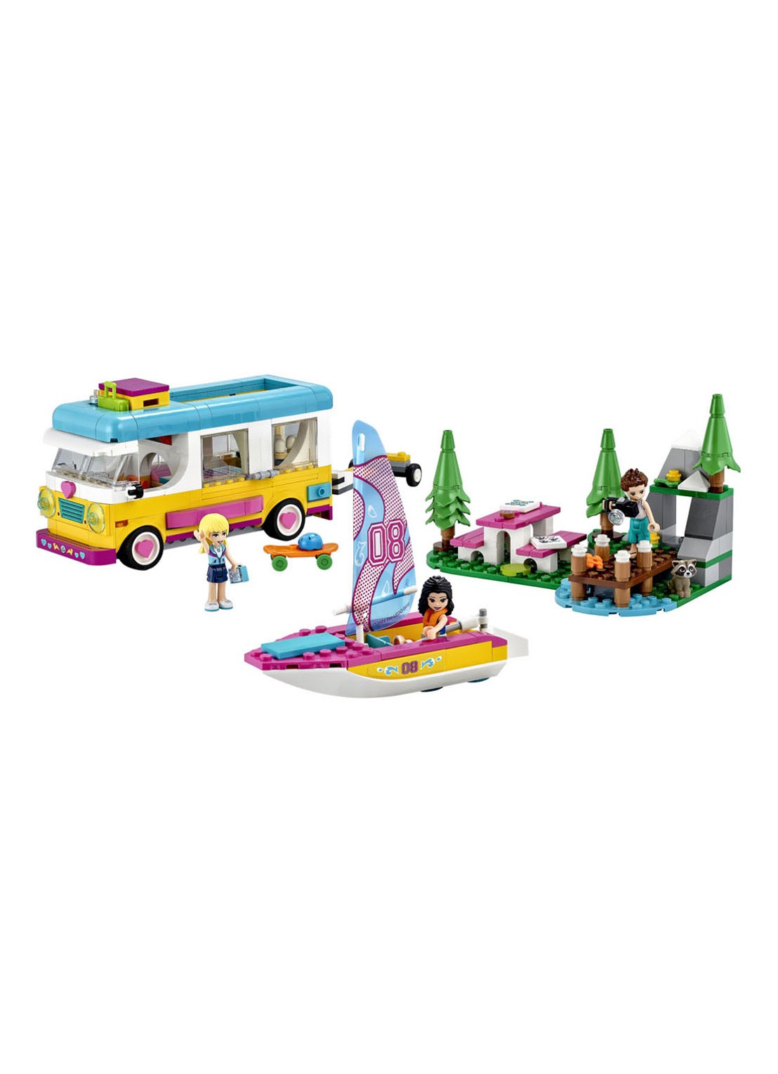 LEGO Boscamper en zeilboot - 41681 - voorkant 7 multicolor