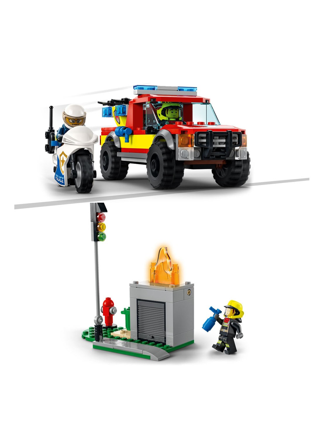 LEGO Brandweer & Politie Achtervolging bouwspeelgoed - 60319 - detail 5 multicolor