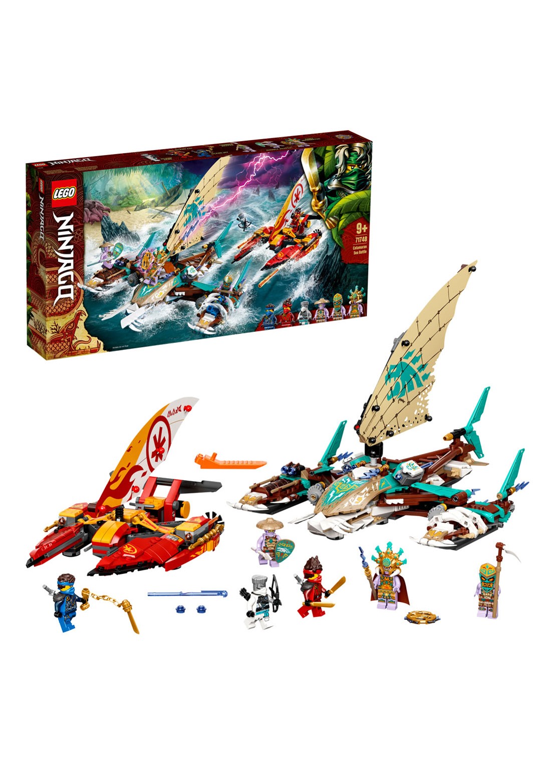 LEGO Catamaran zeeslag - 71748 - detail 3 bruin