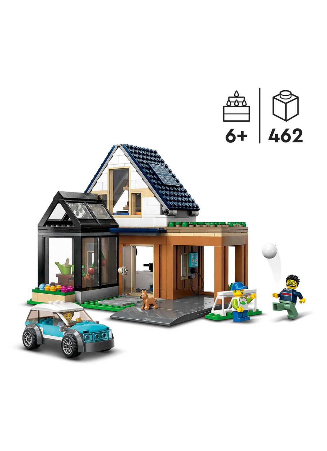 LEGO City Gezinswoning en elektrische auto 60398  - achterkant 2 multicolor