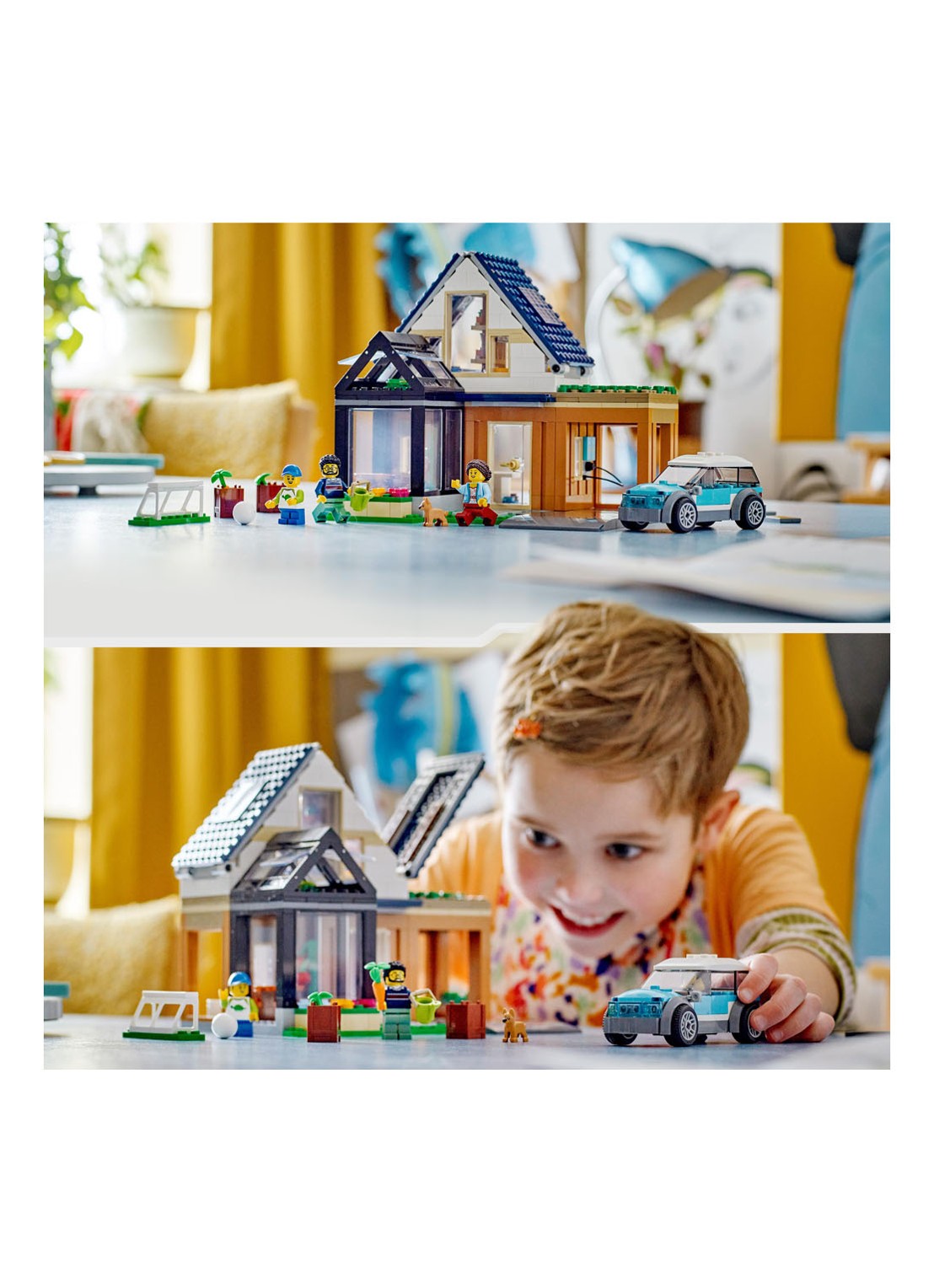 LEGO City Gezinswoning en elektrische auto 60398  - detail multicolor