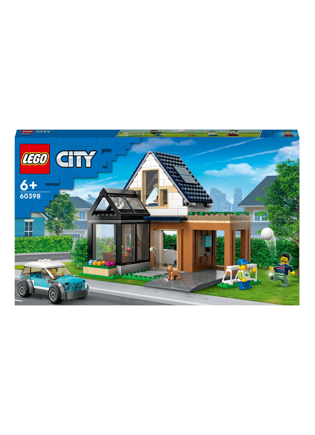 LEGO City Gezinswoning en elektrische auto 60398  - voorkant 3 multicolor