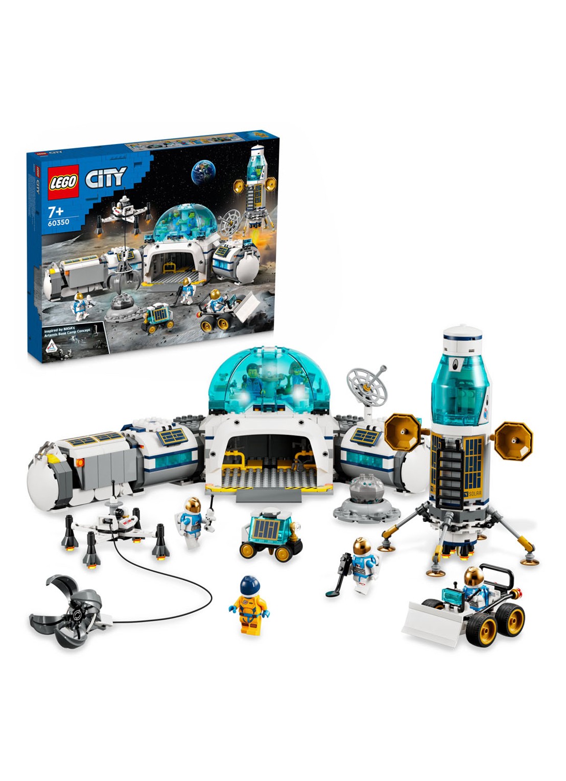 LEGO City Onderzoeksstation op de maan in de ruimte set - 60350 - detail 3 multicolor