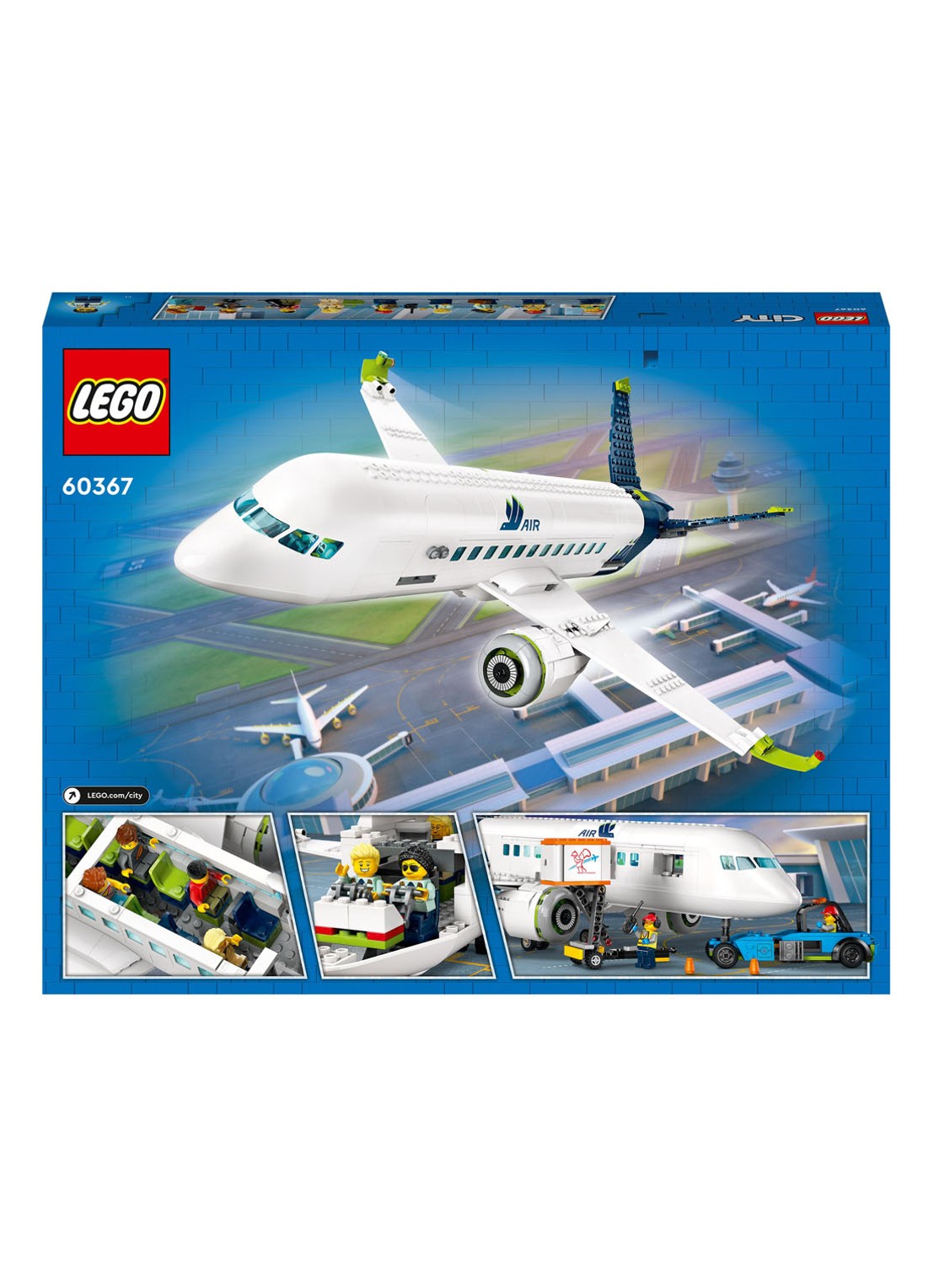 LEGO City Passagiersvliegtuig bouwset - 60367 - detail 3 multicolor