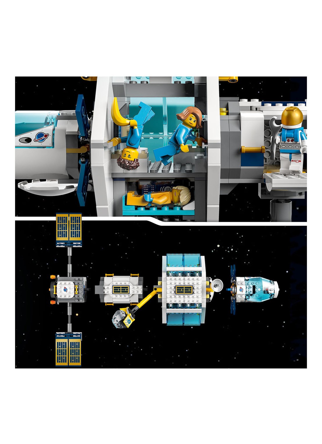 LEGO City Ruimtestation op de maan bouwbare modelbouwset - 60349 - detail 4 multicolor