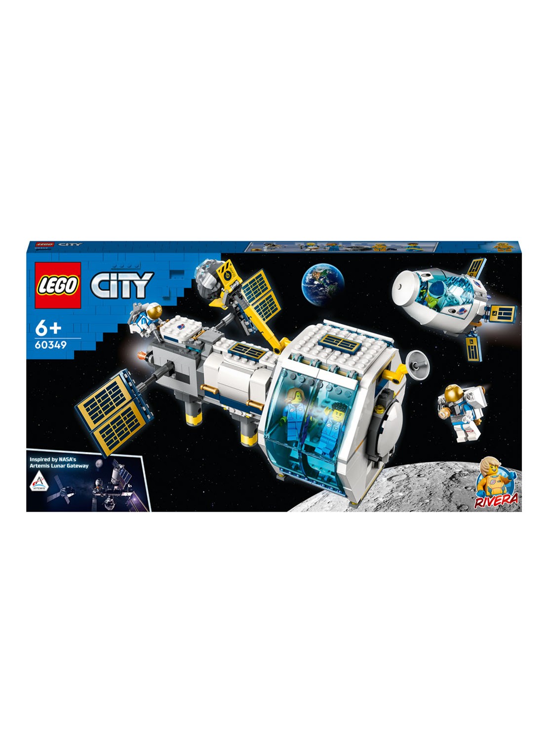 LEGO City Ruimtestation op de maan bouwbare modelbouwset - 60349 - voorkant multicolor