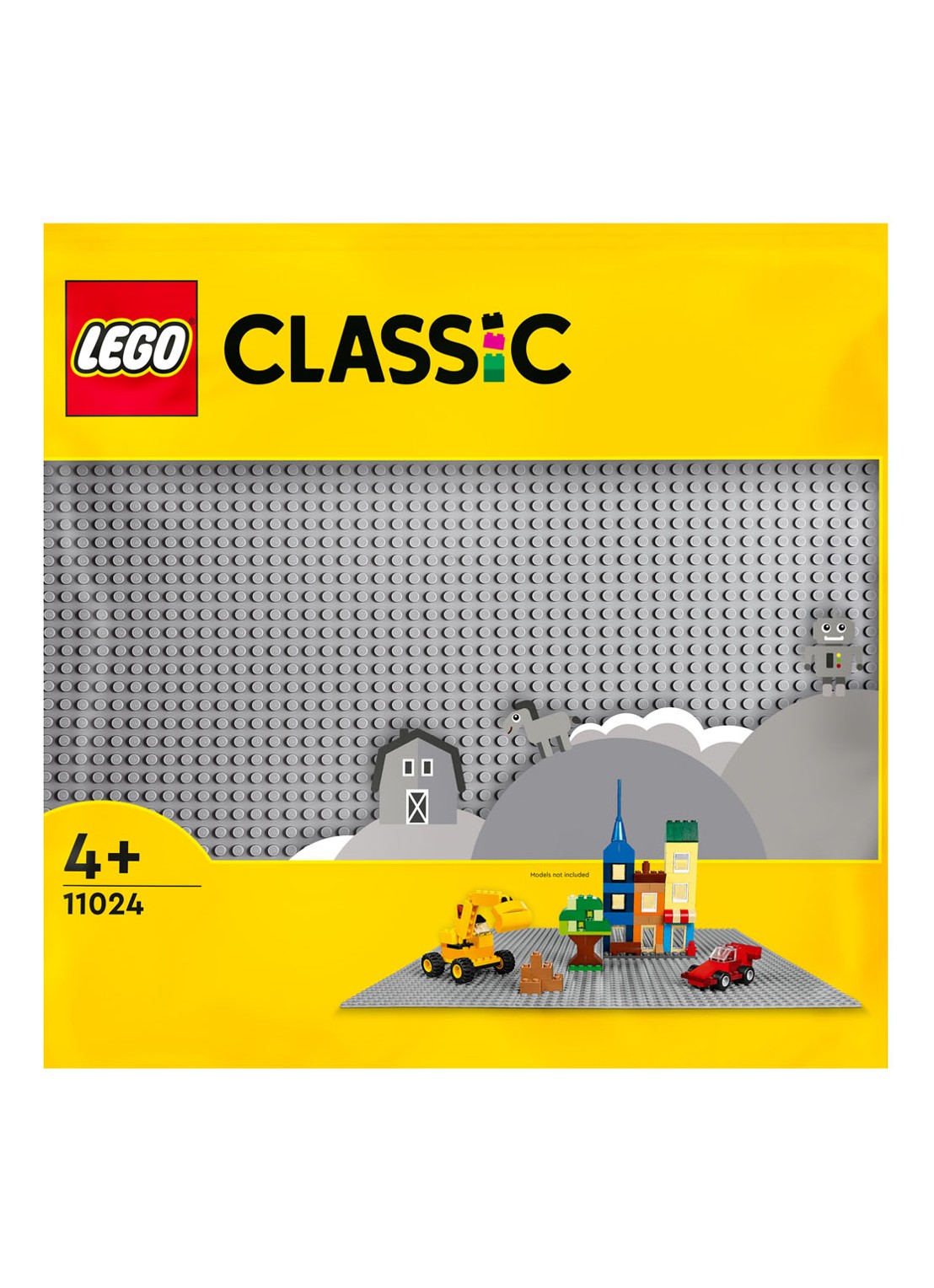 LEGO Classic Grijze bouwplaat speelbord 48 x 48 cm - 11024 - voorkant multicolor