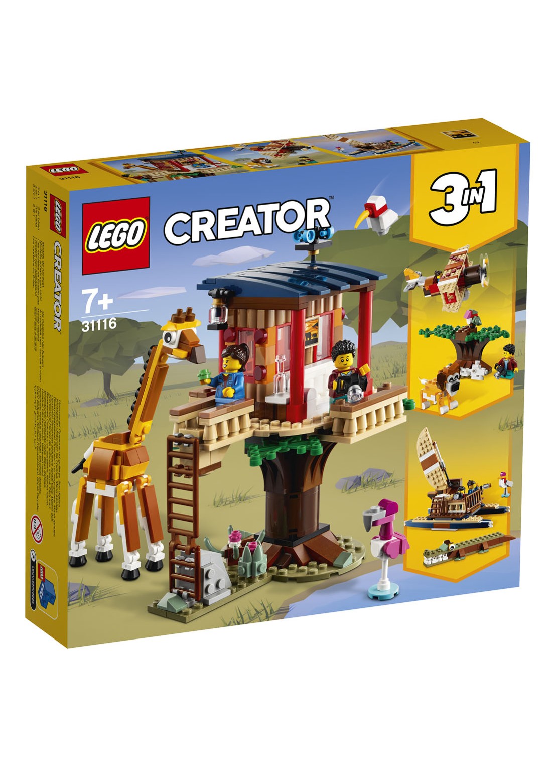 LEGO Creator Safari wilde dieren boomhuis - 31116 - voorkant okergeel
