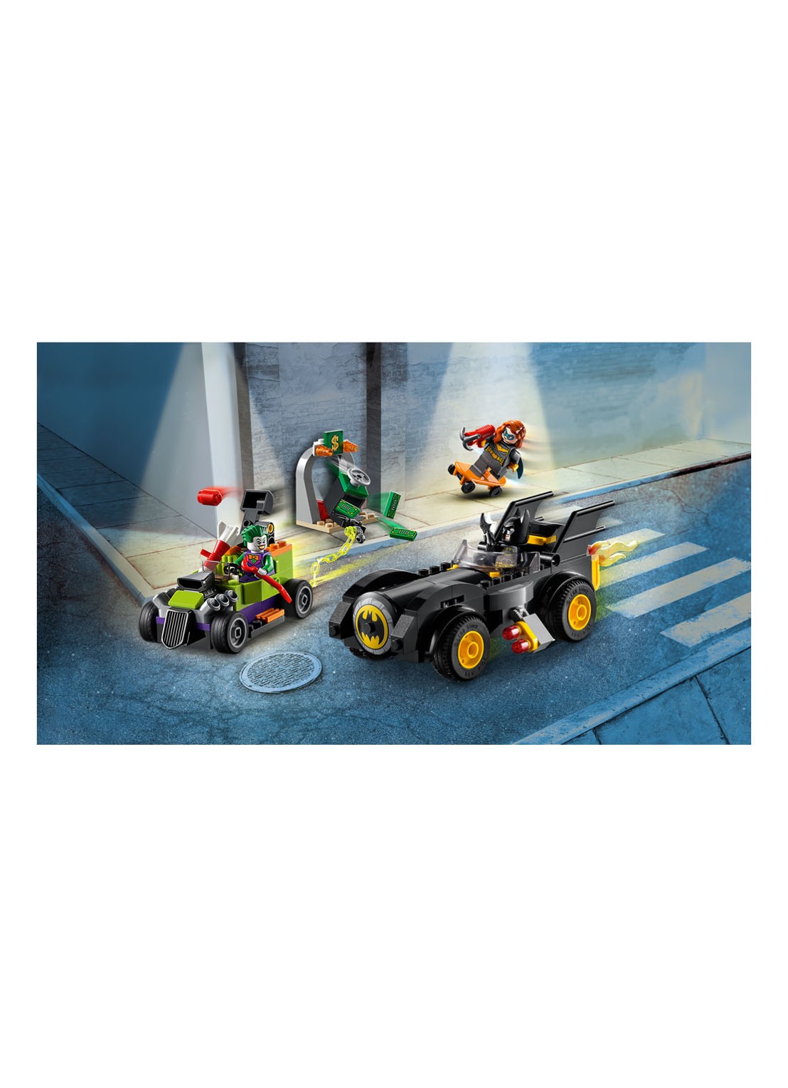 LEGO DC Comics Super Heroes Batman vs. The Joker: Batmobile achtervolging - 76180 - detail 4 zwart