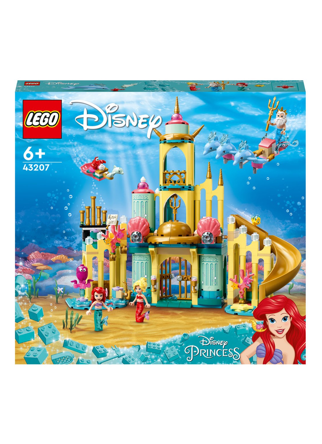 LEGO Disney Ariëls onderwaterpaleis set - 43207 - voorkant multicolor