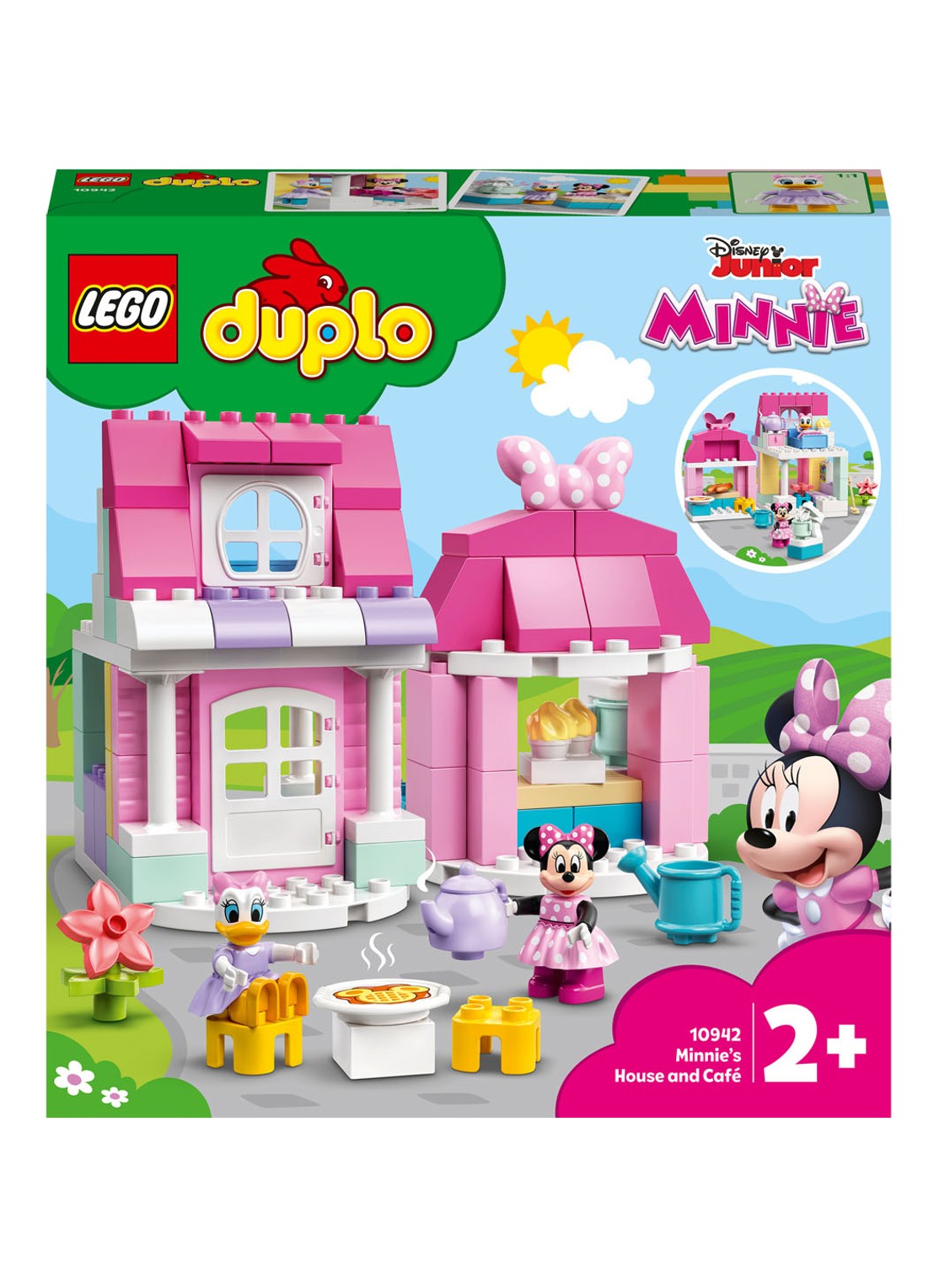 LEGO Disney Minnie's huis en café - 10942 - voorkant roze