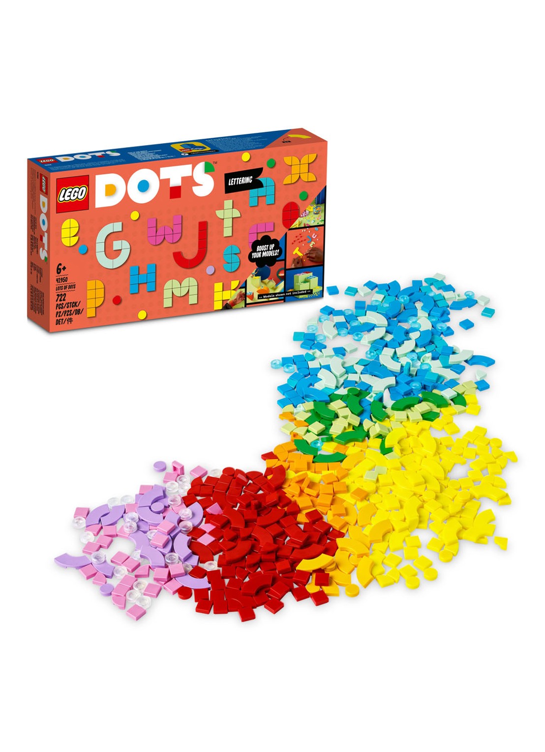LEGO DOTS - Enorm veel DOTS letterpret DIY Craft set - 41950 - detail multicolor