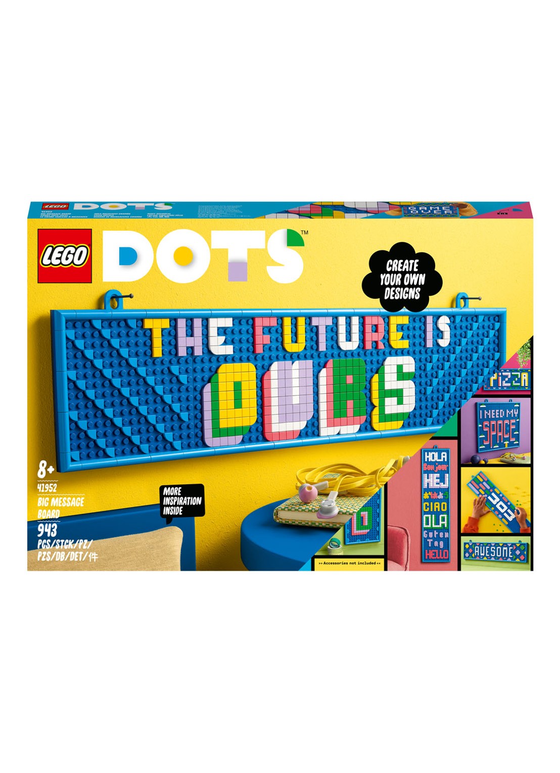 LEGO DOTS Groot Notitiebord Kunst en Knutselset - 41952 - voorkant 6 multicolor