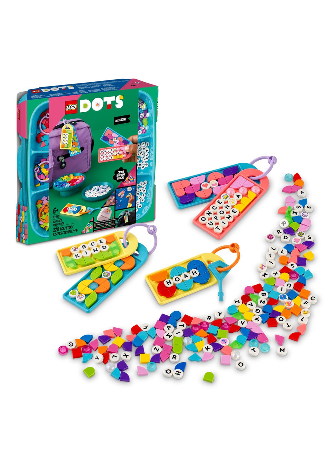 LEGO DOTS Taslabels Megapack - berichten megapack - 41949 - detail multicolor
