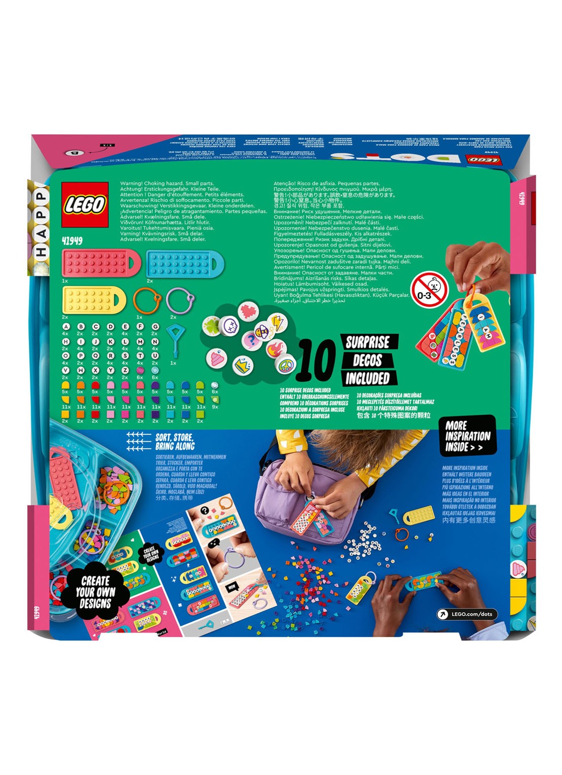 LEGO DOTS Taslabels Megapack - berichten megapack - 41949 - detail 5 multicolor