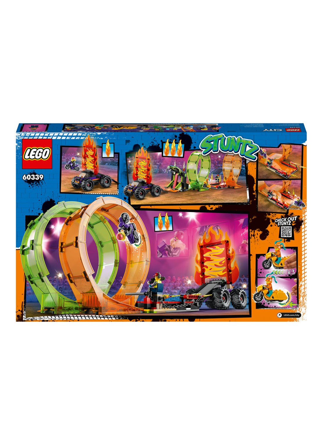 LEGO Dubbele looping stuntarena - 60339 - detail 7 multicolor
