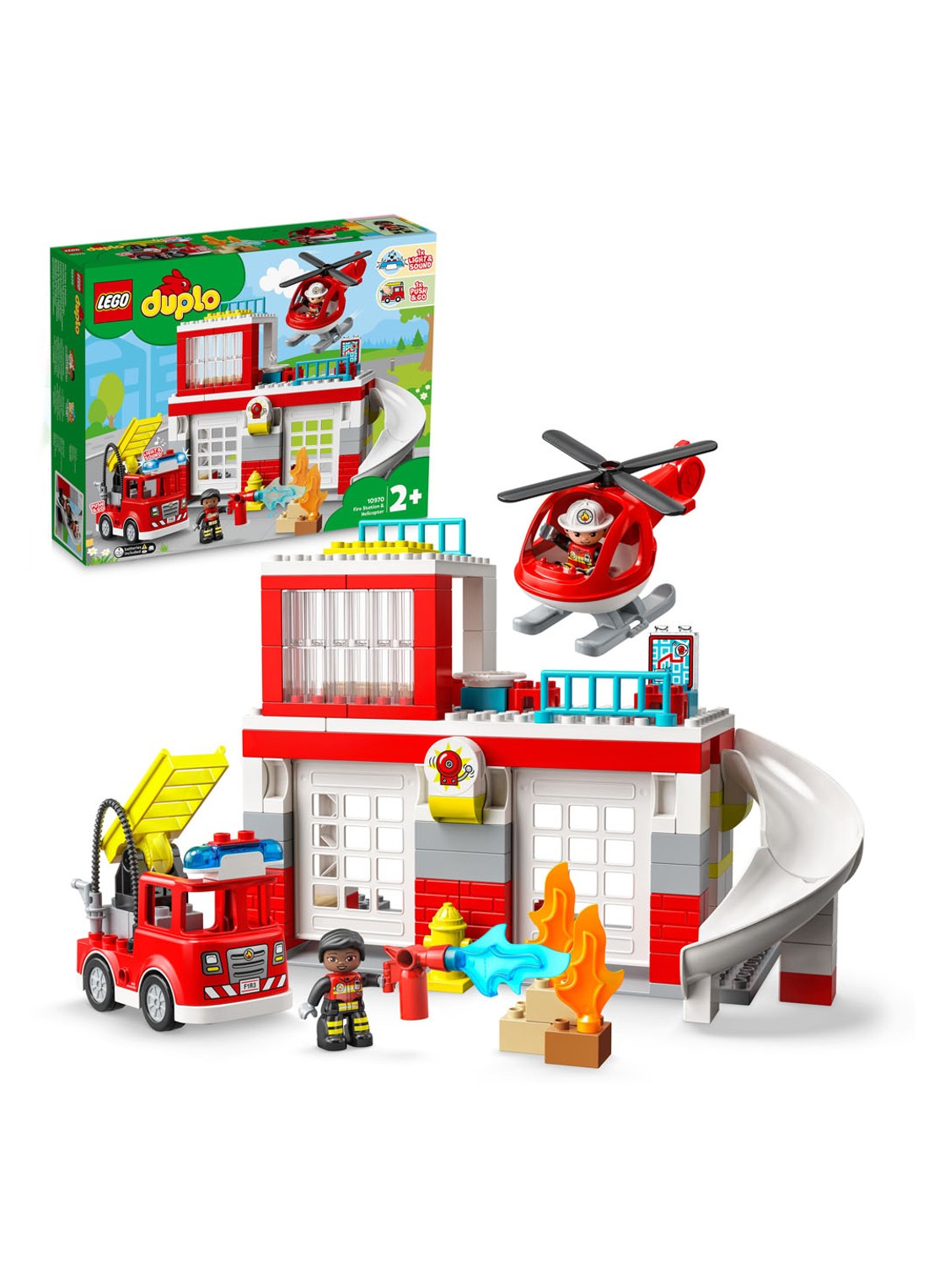 LEGO DUPLO Brandweerkazerne & Helikopter Speelset - 10970 - detail 3 multicolor