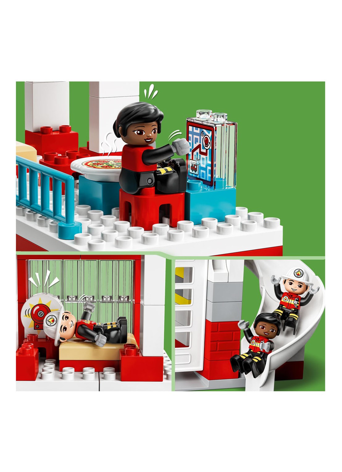 LEGO DUPLO Brandweerkazerne & Helikopter Speelset - 10970 - detail 4 multicolor