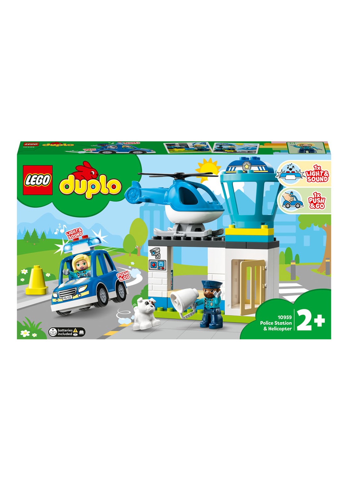 LEGO DUPLO Politie Station & Helikopter Speelgoed - 10959 - voorkant multicolor
