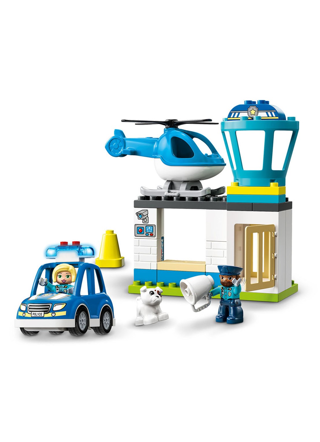 LEGO DUPLO Politie Station & Helikopter Speelgoed - 10959 - voorkant 2 multicolor