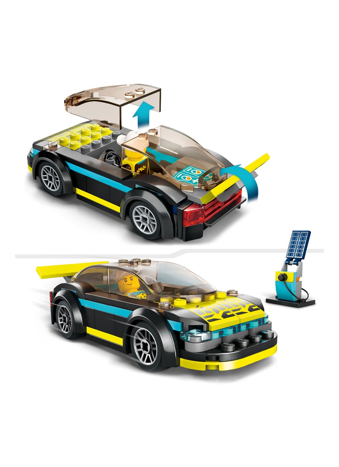 LEGO Elektrische sportwagen Bouwset - 60383 - detail multicolor