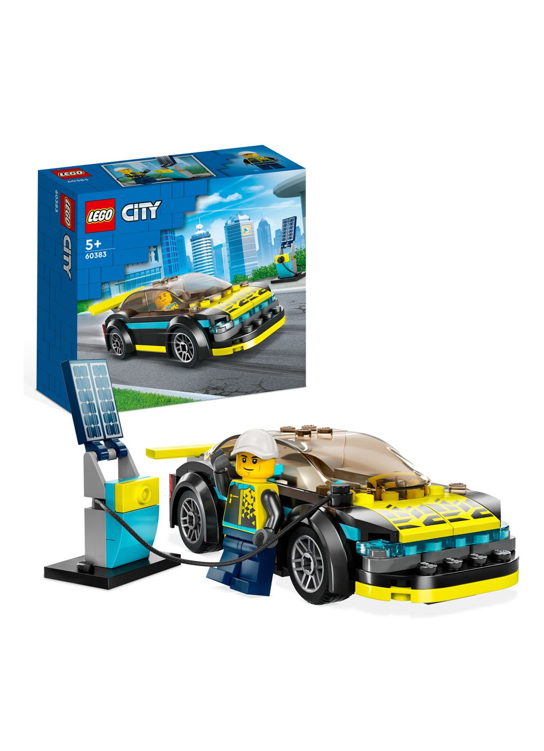 LEGO Elektrische sportwagen Bouwset - 60383 - voorkant 3 multicolor