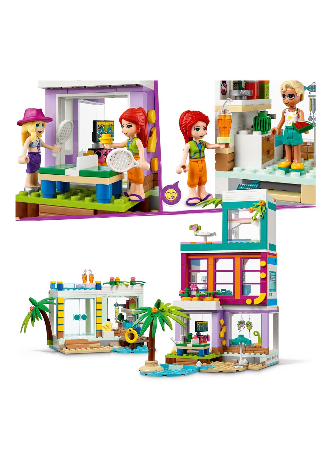 LEGO Friends Vakantie Strandhuis set - 41709 - detail 3 multicolor