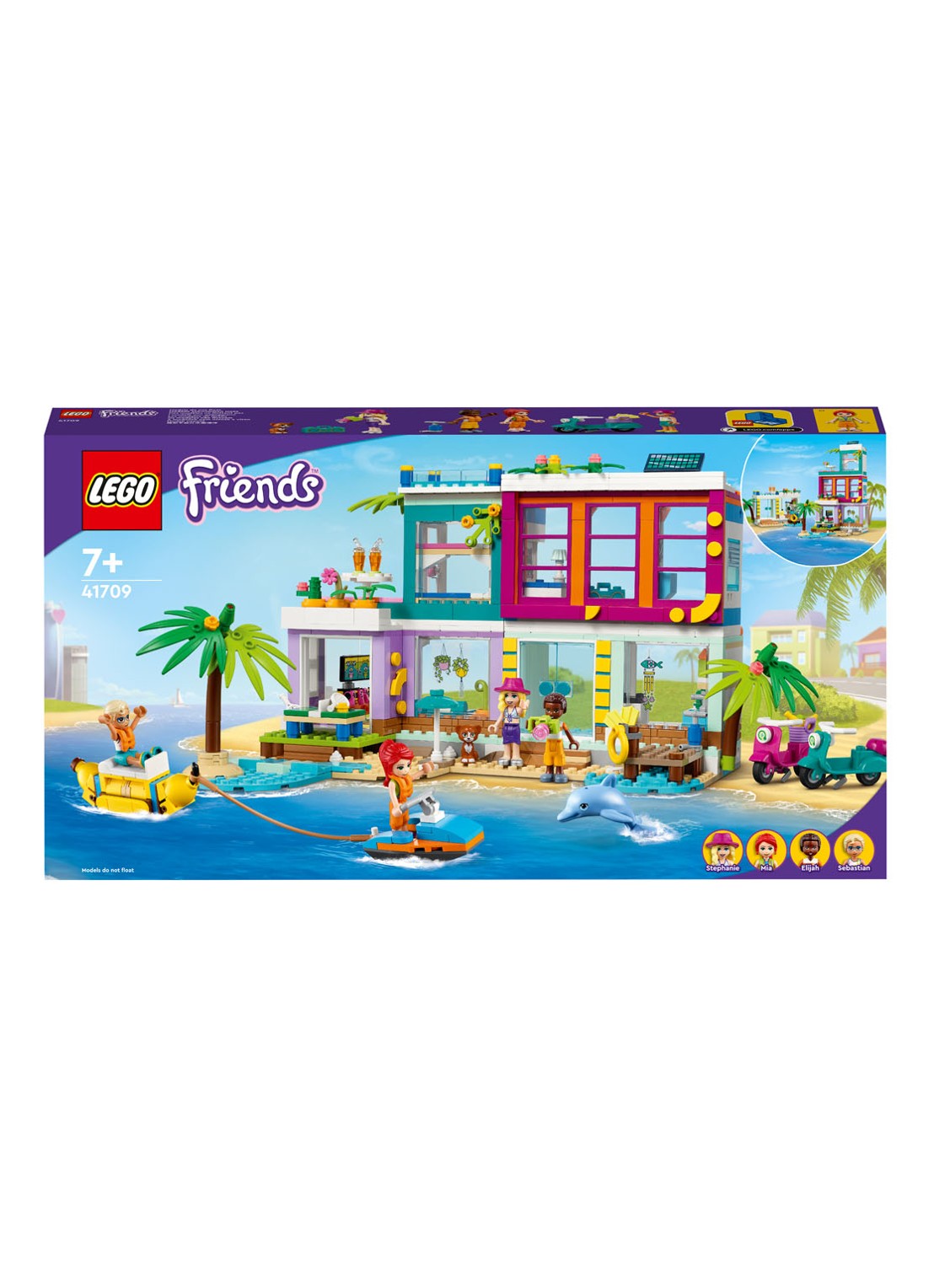 LEGO Friends Vakantie Strandhuis set - 41709 - voorkant 6 multicolor