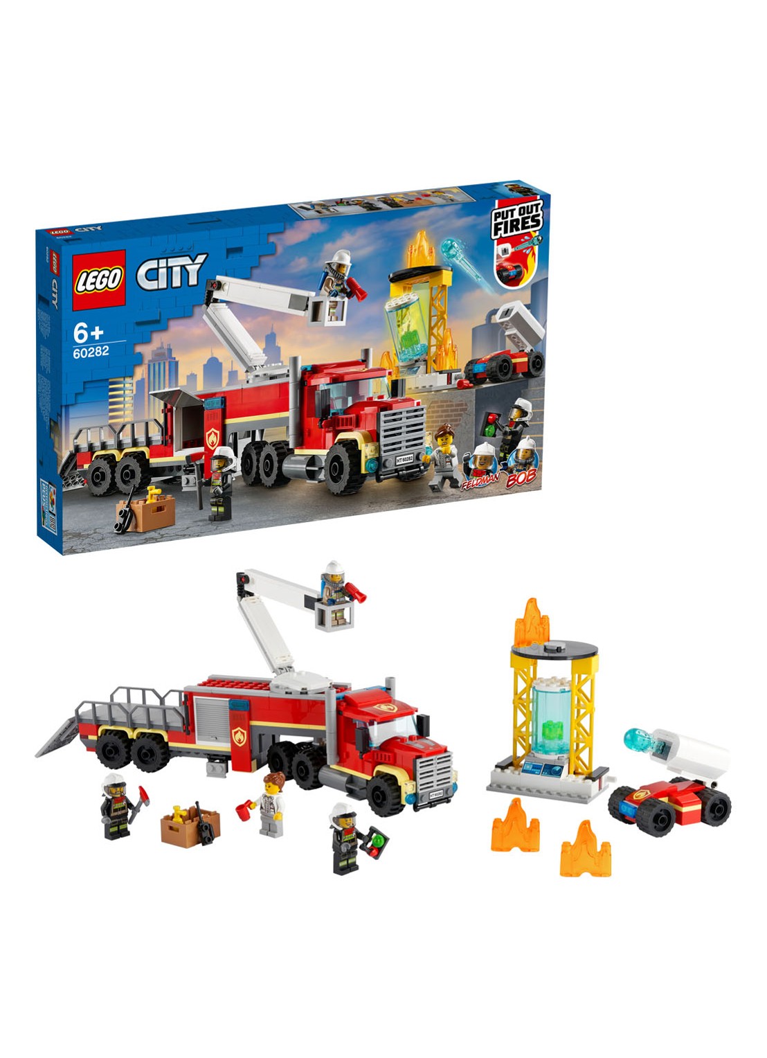 LEGO Grote ladderwagen - 60282 - detail rood