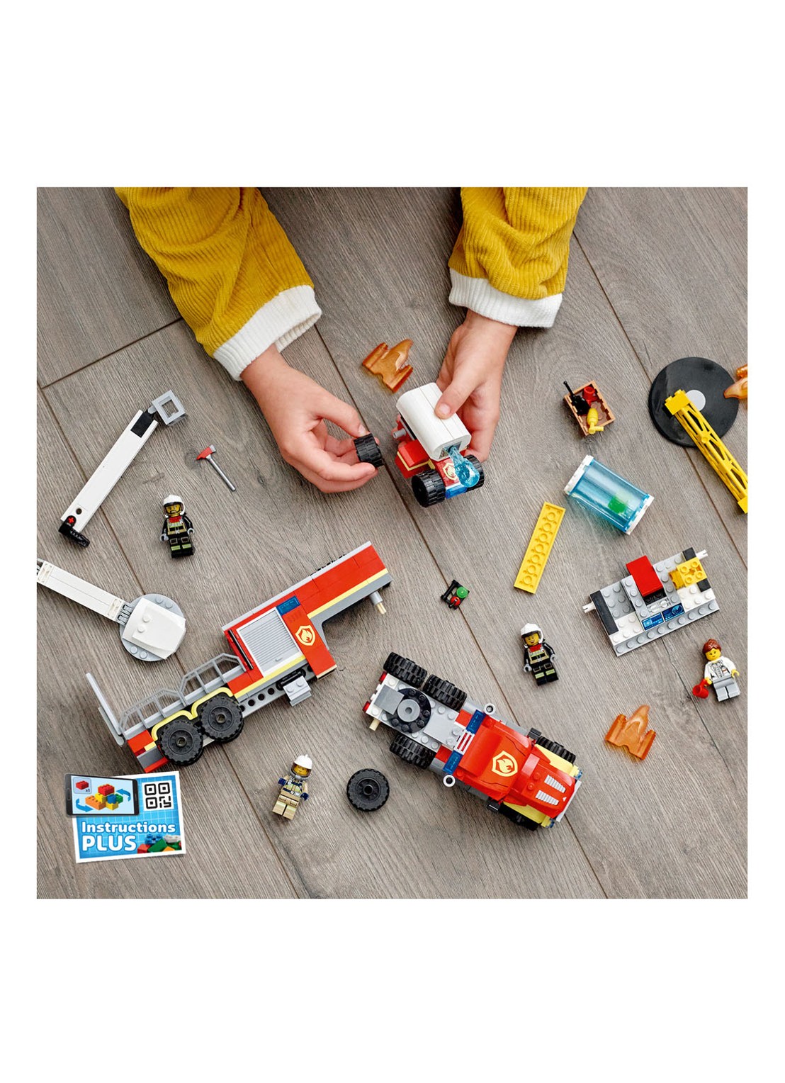 LEGO Grote ladderwagen - 60282 - detail 2 rood