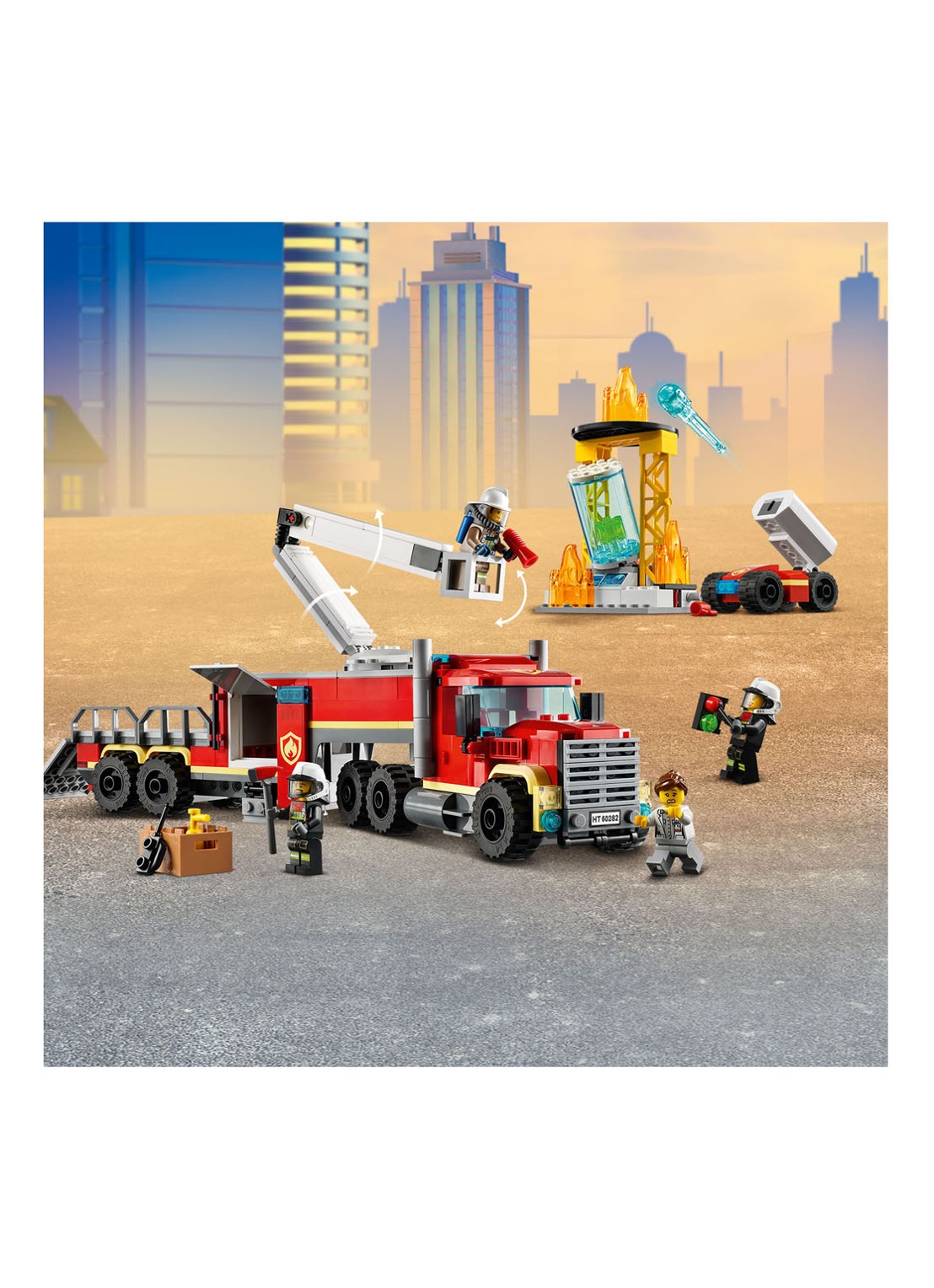 LEGO Grote ladderwagen - 60282 - detail 5 rood