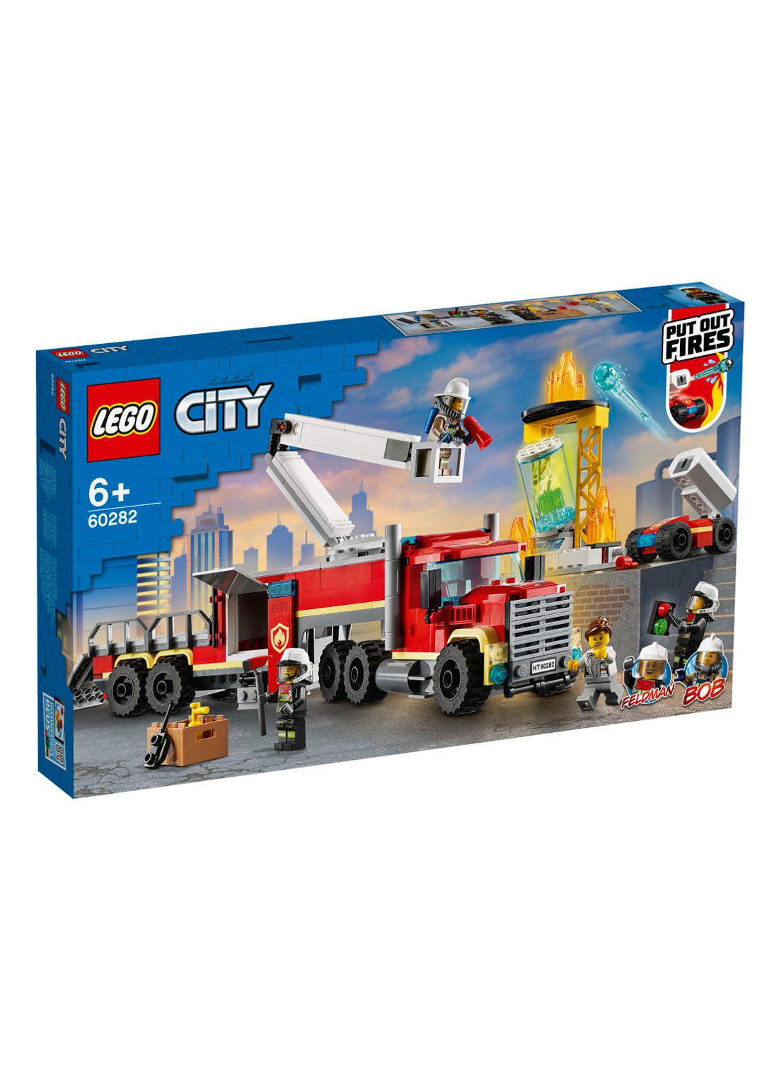 LEGO Grote ladderwagen - 60282 - voorkant 6 rood