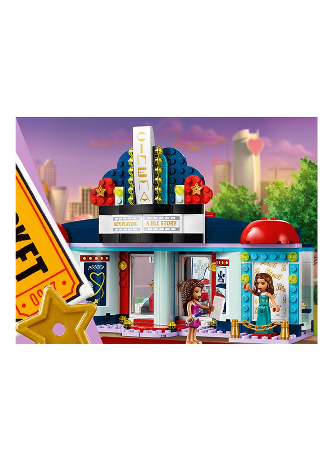 LEGO Heartlake City bioscoop - 41448 - detail 7 donkerblauw
