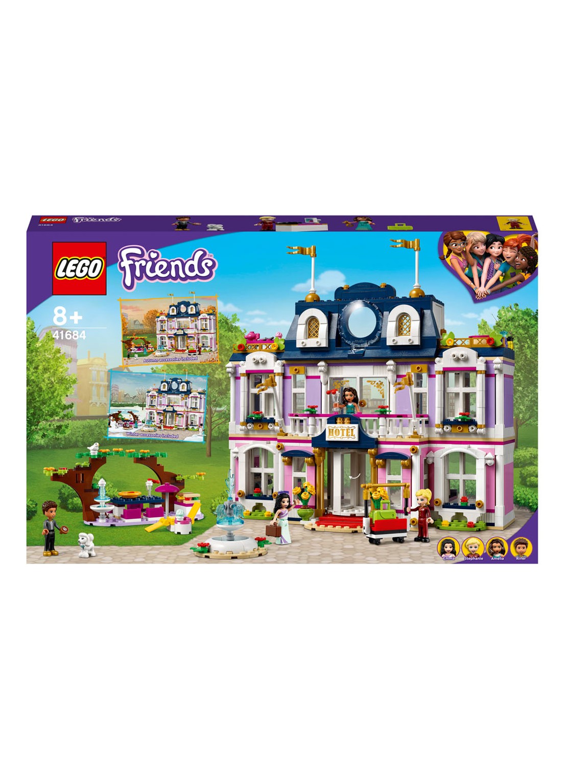 LEGO Heartlake City Grand Hotel Set - 41684 - voorkant multicolor