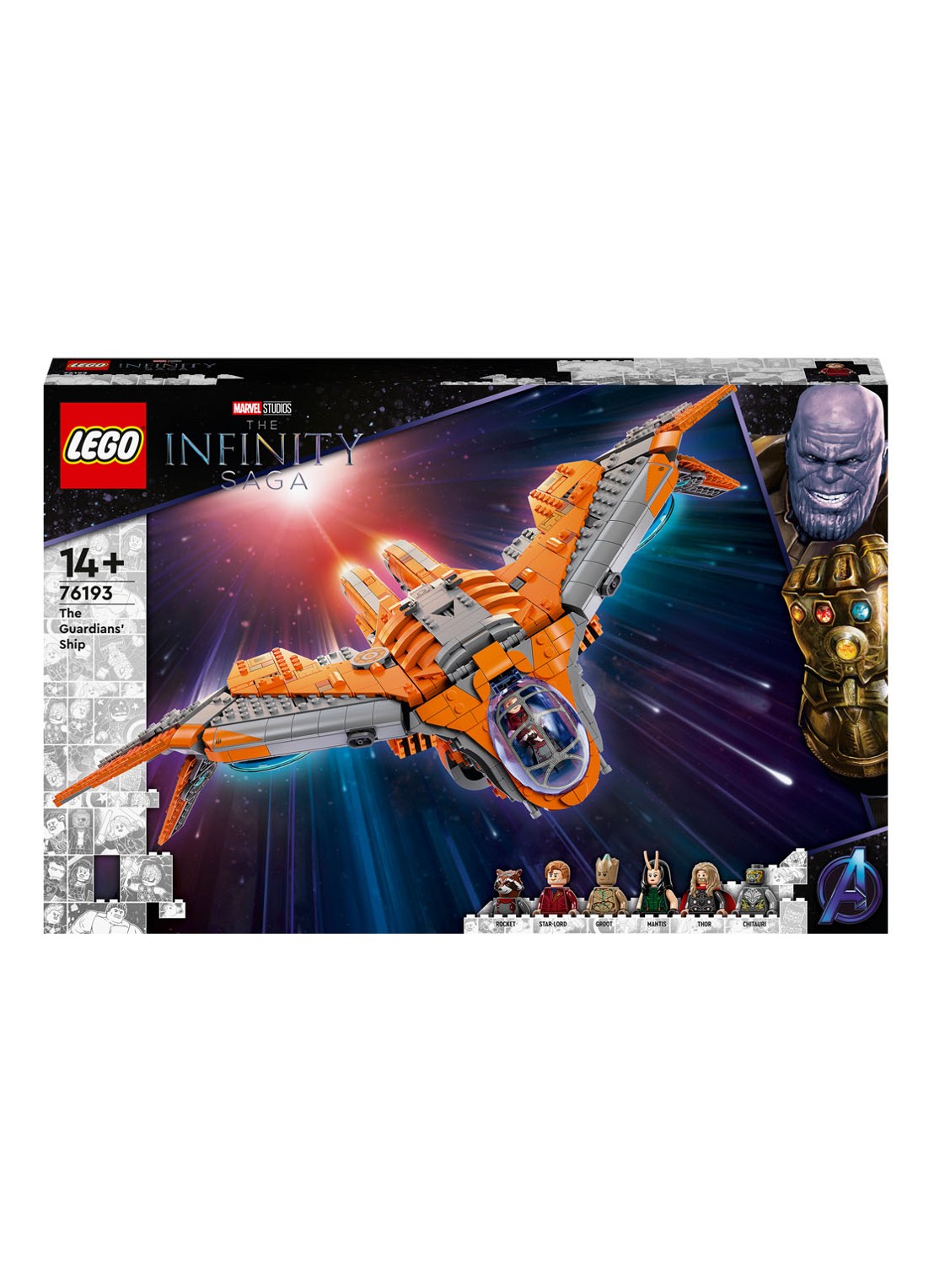 LEGO Het schip van de Guardians - 76193 - voorkant orange