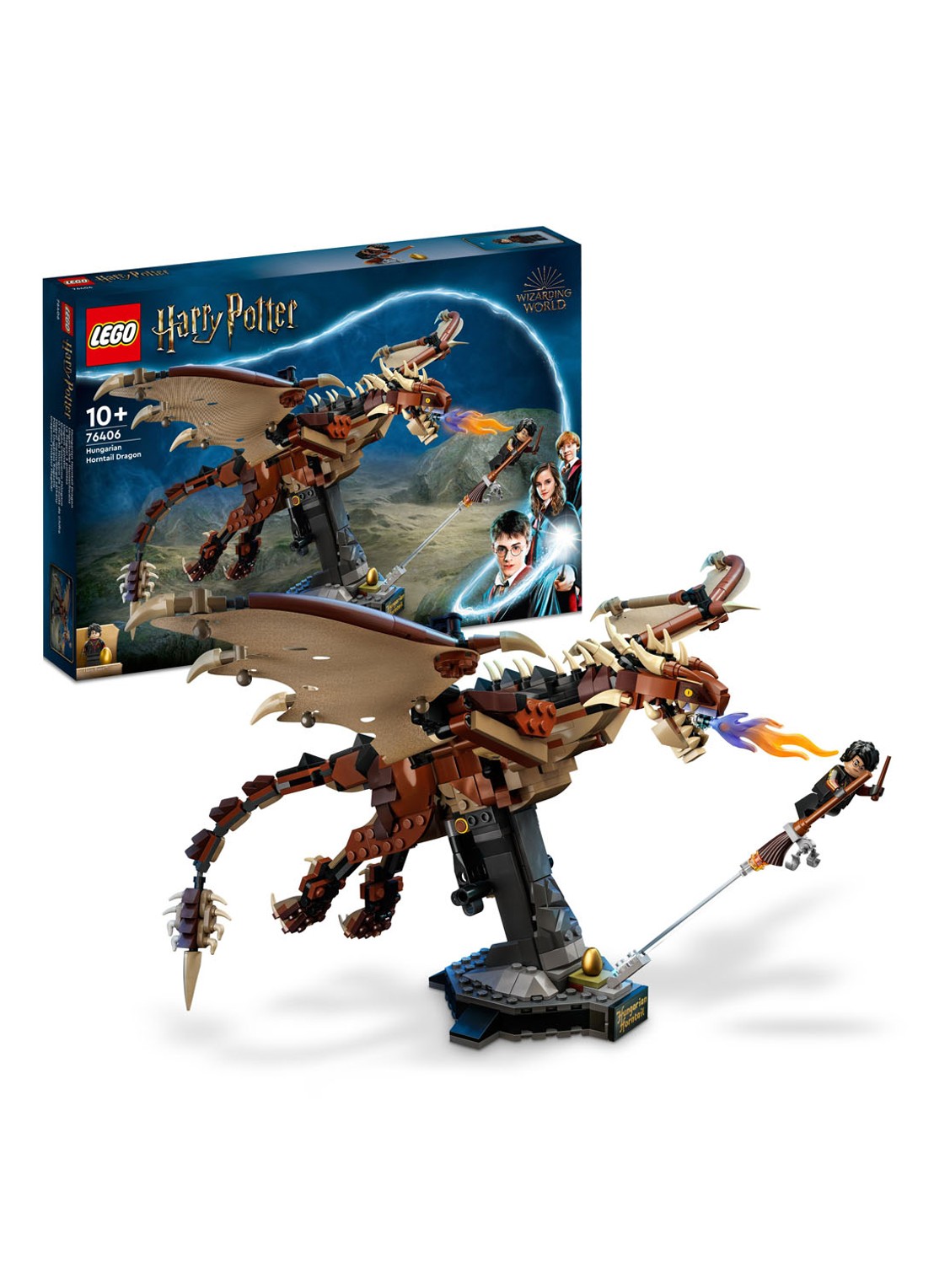 LEGO Hongaarse Hoornstaart draak - 76406 - detail 3 multicolor