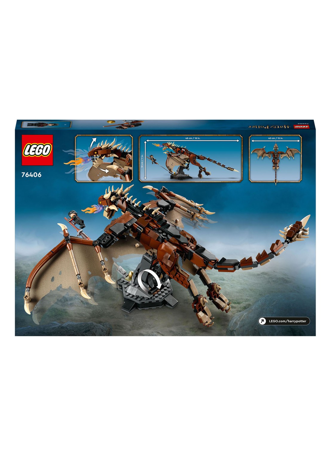 LEGO Hongaarse Hoornstaart draak - 76406 - detail 7 multicolor