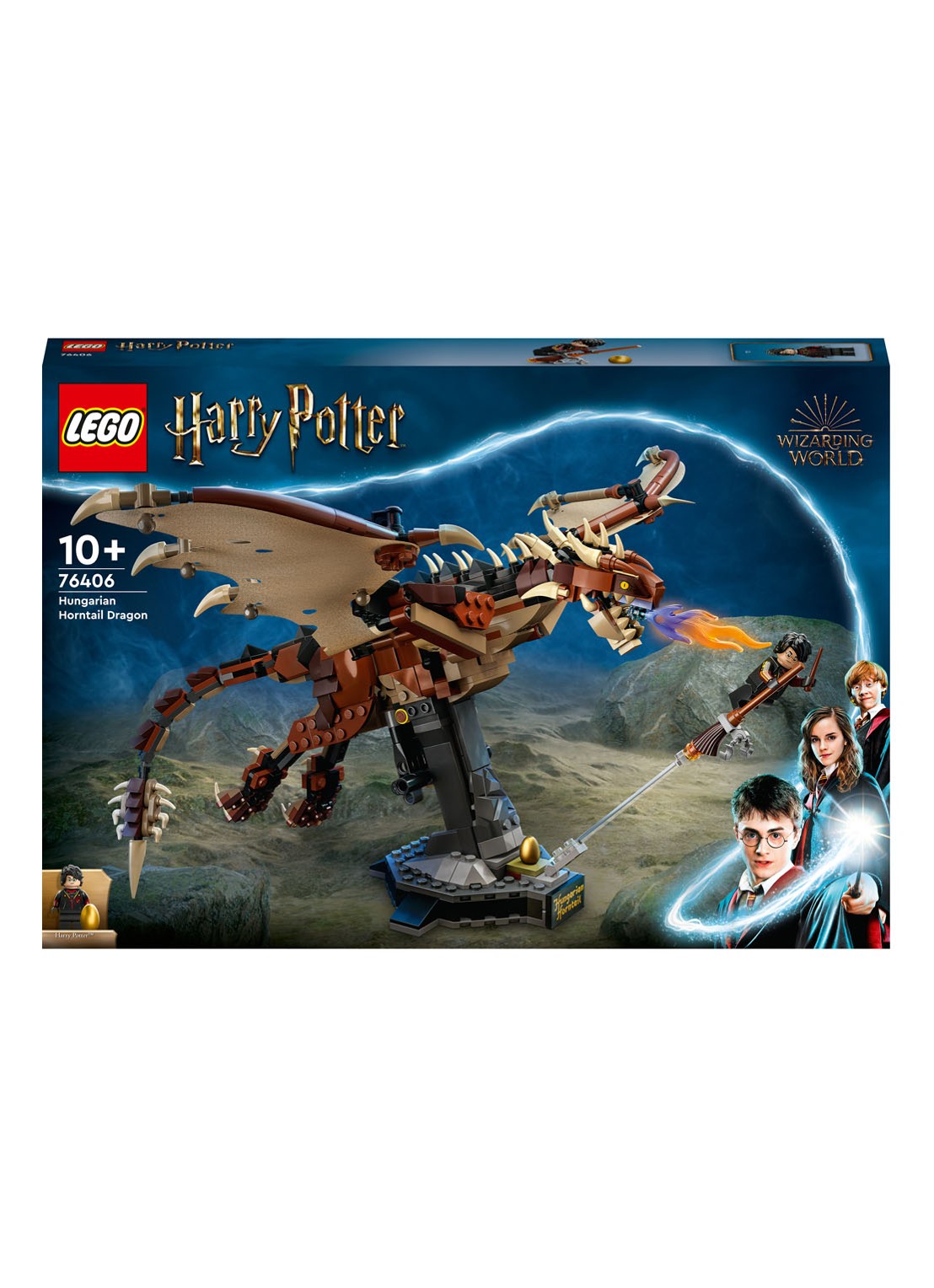 LEGO Hongaarse Hoornstaart draak - 76406 - voorkant multicolor